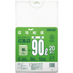 再生原料１００％ごみ袋　透明９０Ｌ（２０枚入）