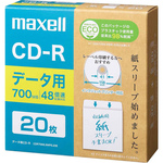 データ用ＣＤ－Ｒ（紙スリーブ）　７００ＭＢ　２０枚　ＣＤＲ７００Ｓ．ＳＷＰＳ．２０Ｅ　■２営業日内届