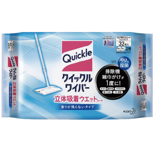 クイックルワイパー立体吸着ウエットシート３２枚×５