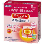 めぐりズム蒸気の温熱シート下着の内側面貼る５枚×６　【お取り寄せ品】５営業日以内届