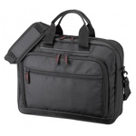 マチ拡張ＰＣバッグ（１４インチワイド・ブラック）　ＢＡＧ－Ｗ３ＢＫ　■お取り寄せ品
