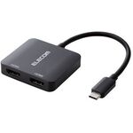 Ｔｙｐｅ－Ｃ映像変換アダプタ／ＴｙｐｅＣ－ＨＤＭＩ／２ポート／ブラック　ＡＤ－ＣＨＤＭＩ２ＢＫ２　■お取り寄せ品