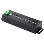 ＵＳＢハブ／ＵＳＢ２．０接続／１０ポート／産業用メタル筐体　ＵＳＢ２１０ＡＩＮＤ－ＵＳＢ－Ａ－ＨＵＢ　■お取り寄せ品