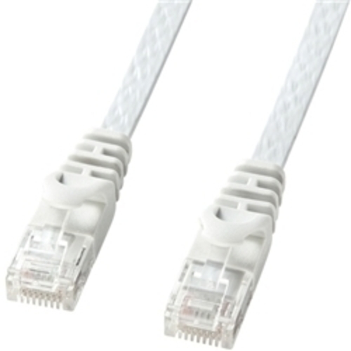 カテゴリ６フラットＬＡＮケーブル（２ｍ・ホワイト）　ＬＡ－ＦＬ６－０２Ｗ　■お取り寄せ品