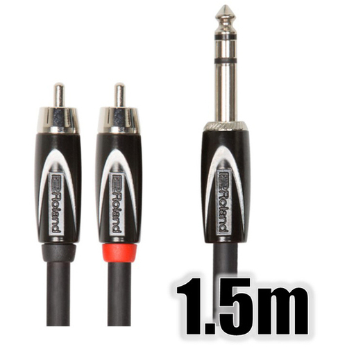 オーディオケーブル／１．５ｍ／ＴＲＳフォン－ＲＣＡピン&times;２　ＲＣＣ－５－ＴＲ２ＲＶ２　■お取り寄せ品