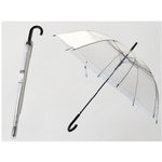ジャンプ傘　透明　６５ｃｍ　ブラック