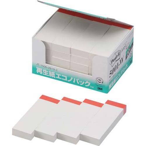 ポストイット　再生紙ふせん　７５×２５　赤帯２０冊