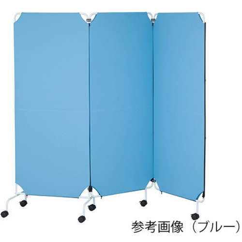 連結パーテーション　基本体Ｇ　３連　２１００×４００×１８００ｍｍ　グリーン　　７－９７７７－０３