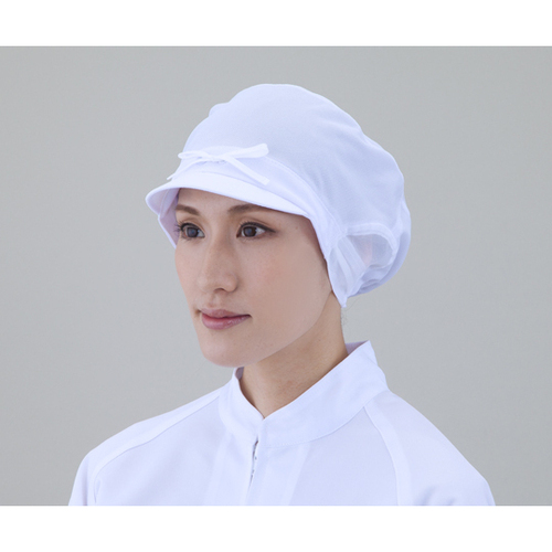 衛生帽子女性用　両サイド耳メッシュ　１－１３　２－５８５９－０４
