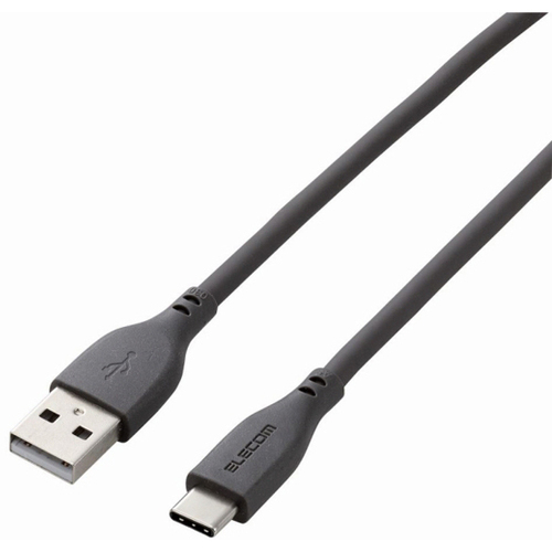 ＵＳＢ－Ａ　ｔｏ　ＵＳＢ　Ｔｙｐｅ－Ｃケーブル／なめらか／２．０ｍ／グレー　ＭＰＡ－ＡＣＳＳ２０ＧＹ　■お取り寄せ品