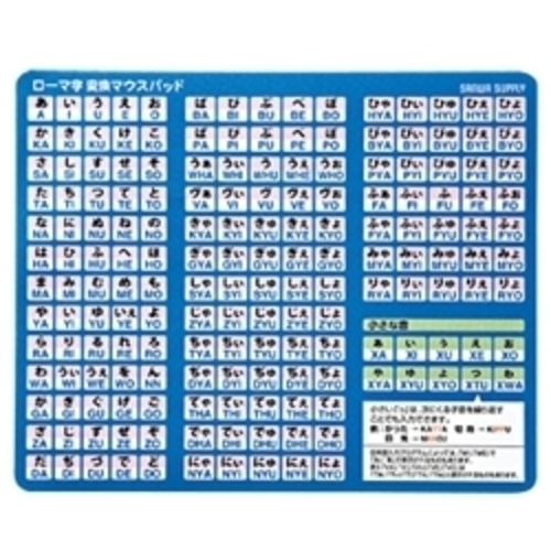 ローマ字変換マウスパッド（ブルー）　ＭＰＤ－ＯＰ１７ＲＬ８ＢＬ　■お取り寄せ品