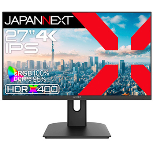 液晶ディスプレイ　２７型／３８４０×２１６０／ＤＰ×２、ＨＤＭＩ×２／ブラック／スピーカー有／２年保証　■２営業日内届