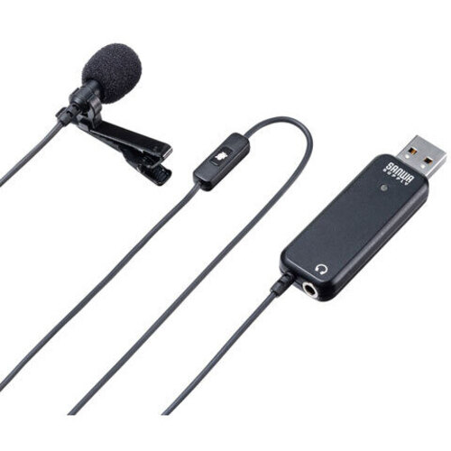 高性能ＵＳＢピンマイク　ＭＭ－ＭＣＵ１２ＢＫ　■お取り寄せ品