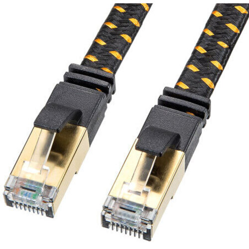 カテゴリ８メッシュフラットＬＡＮケーブル（ブラック・５ｍ）　ＫＢ－Ｔ８ＭＥＦＬ－０５ＢＫ　■お取り寄せ品