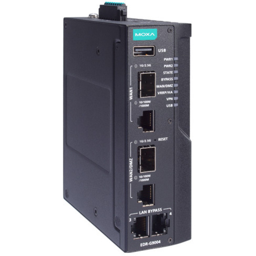 ２Ｇｂカッパー＋２Ｇｂカッパー／ＳＦＰコンボポート搭載　産業用セキュアルーター　（ワイド温度モデル）　■お取り寄せ品