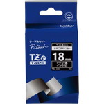 ピータッチＴＺｅテープ　黒　白文字　１８ｍｍ幅　　【お取り寄せ品】６営業日以内届