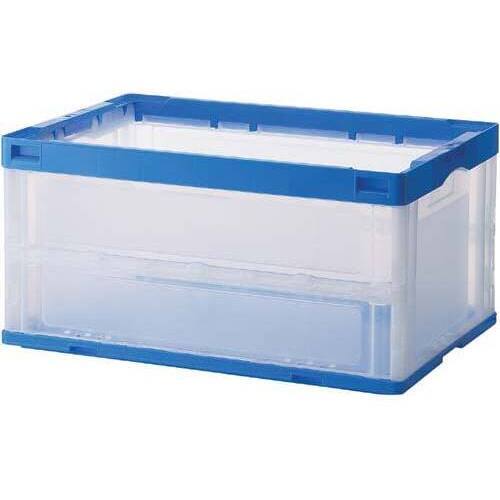 折りたたみコンテナ　フタなし　７５Ｌブルー１０個入