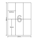 ＯＡマルチタック　Ｂ４　６面　Ｗ８５．６７㎜×Ｈ１８２㎜