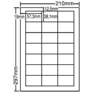 シートカットラベル　Ａ４版　２１面付（１ケース５００シート）　ＬＤＷ２１ＱＦ　■お取り寄せ品