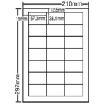 シートカットラベル　Ａ４版　２１面付（１ケース５００シート）　ＬＤＷ２１ＱＦ　■お取り寄せ品