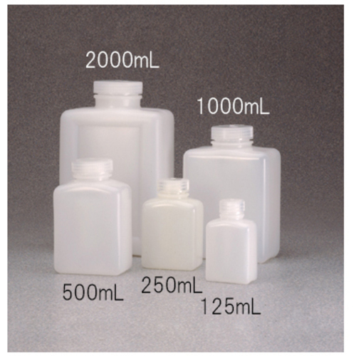 角型試薬ボトル　ＨＤＰＥ　透明　２０００ｍＬ　２００７－００６４ＪＰ