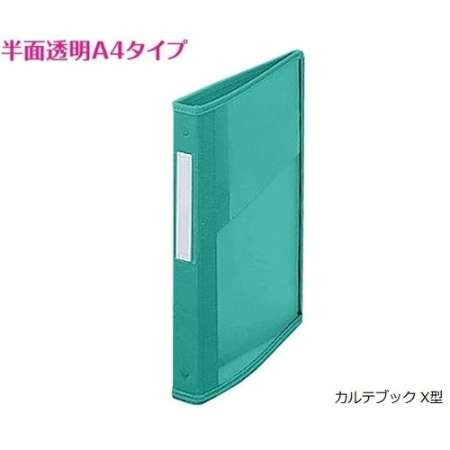 カルテブック　Ｘ型・３０穴　グリーン　背幅２０ｍｍ　ＮＳＣ－４２０－３０　０－５６３４－０１