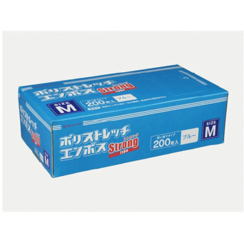 ポリストレッチエンボスストロングＭ青　【お取り寄せ品】９営業日以内届