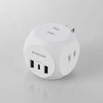 ＵＳＢタップ／球体型／ＵＳＢ－Ｃ×１＋ＵＳＢ－Ａ×２／２０Ｗ／ＡＣ×３／スイングプラグ／ホワイト　■お取り寄せ品