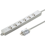 医用接地プラグ付き電源タップ（３Ｐ・６個口・ホワイト・３ｍ）　ＴＡＰ－ＨＰＭ６－３Ｗ　■お取り寄せ品