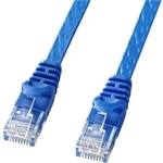 カテゴリ６フラットＬＡＮケーブル（１ｍ・ブルー）　ＬＡ－ＦＬ６－０１ＢＬ　■お取り寄せ品