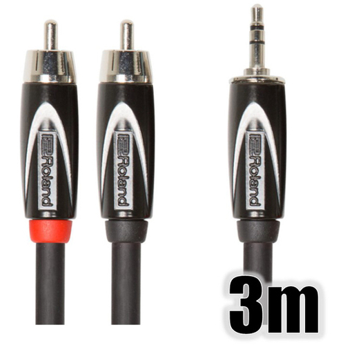 オーディオケーブル／３ｍ／ＲＣＡピン&times;２－３．５ｍｍステレオ・ミニ　ＲＣＣ－１０－３５２ＲＶ２　■お取り寄せ品