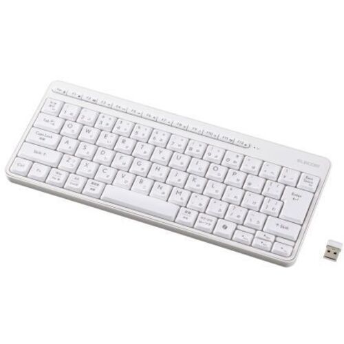 キーボード／無線２．４ＧＨｚ／静音／ミニサイズ／メンブレン式／ホワイト　ＴＫ－ＱＴ１１ＭＤＭＷＨ　■お取り寄せ品