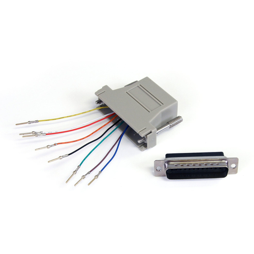 ＤＢ２５　－　ＲＪ４５　モジュラーアダプター／オス・メス／Ｄ－ｓｕｂ２５ピン　イーサネット接続　■お取り寄せ品