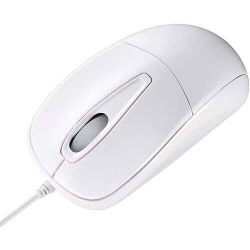 有線光学式静音マウス　ホワイト
