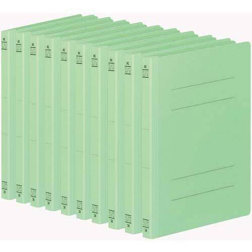 フラットファイルＶ樹脂とじ具　Ｂ５縦　緑　１０冊