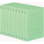 フラットファイルＶ樹脂とじ具　Ｂ５縦　緑　１０冊