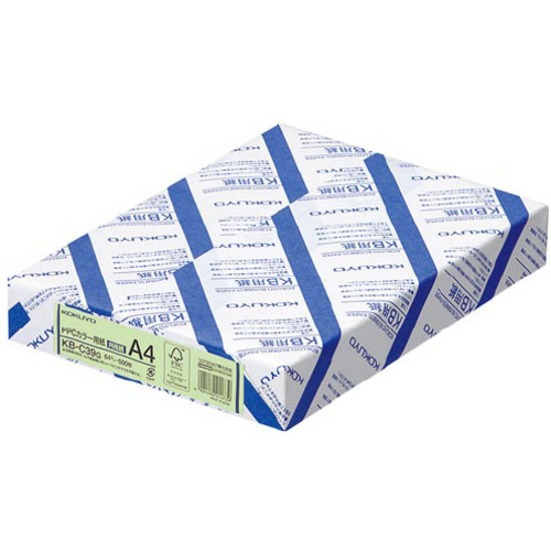 ＰＰＣカラー用紙共用紙６４ｇ　Ａ４　５００枚緑