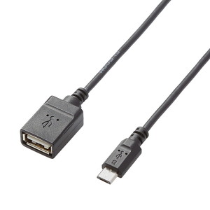 タブレット用ＯＴＧケーブル／スタンダード／ｍｉｃｒｏＢ－Ａメス変換／ＵＳＢ２．０／ブラック／０．５ｍ　■お取り寄せ品