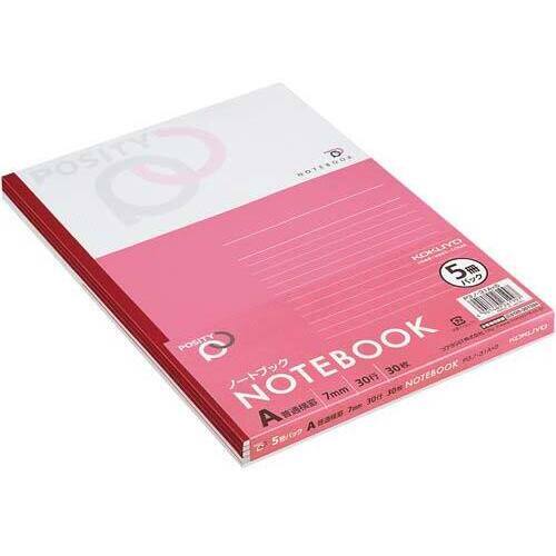 パックノートポジティＡ罫３０枚５冊パック&times;２