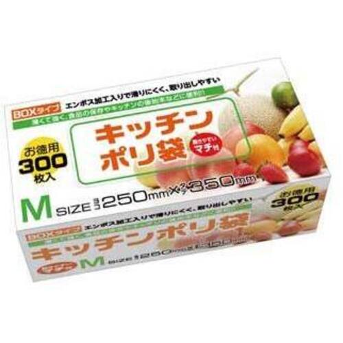 マチ付キッチン袋ＢＯＸタイプ半透明３００枚