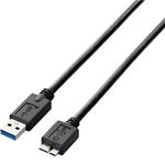 ＵＳＢ３．０ケーブル（Ａ－ｍｉｃｒｏＢ）／２．０ｍ／ブラック　ＵＳＢ３－ＡＭＢ２０ＢＫ　■お取り寄せ品