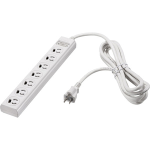 ３ピン式電源タップ　７個口　３ｍ　ホワイト　集中スイッチ　変換アダプター付　ＢＴＭＳＫＬ３７３０ＷＨ　■お取り寄せ品