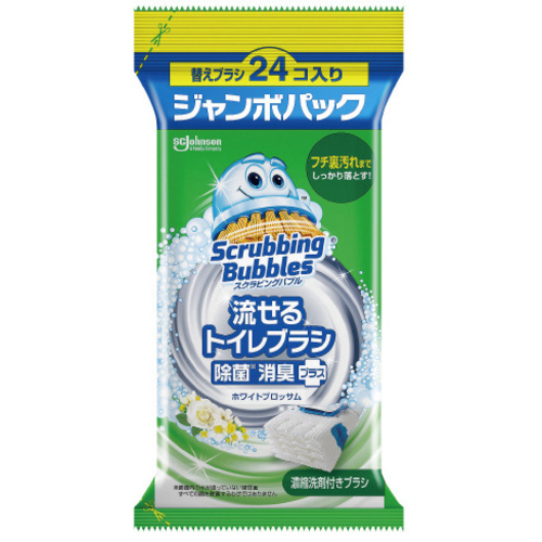 流せるトイレブラシ除菌消臭Ｗブロッサム替２４個×４