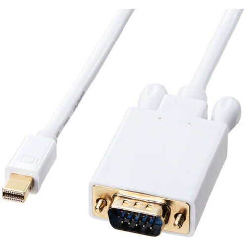 ミニＤｉｓｐｌａｙＰｏｒｔ－ＶＧＡ変換ケーブル（ホワイト・１ｍ）　ＫＣ－ＭＤＰＶＡ１０　■お取り寄せ品