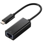 有線ＬＡＮアダプタ／Ｇｉｇａ対応／ＵＳＢ　５Ｇｂｐｓ／Ｔｙｐｅ－Ｃ／ブラック　ＥＤＣ－ＧＵＣ３Ｖ３－Ｂ　■お取り寄せ品