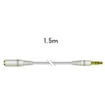 延長コードＤＡＰ用ステレオミニプラグ－ステレオミニジャック１．５ｍ（ホワイト）　■お取り寄せ品