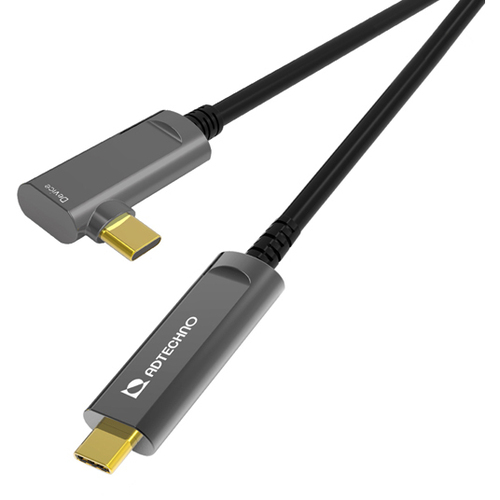１０Ｇｂｐｓ対応光ファイバＵＳＢケーブル　Ｃ－Ｃ　Ｌ型　５ｍ　ＡＵＮ－５Ｌ２－００５　■お取り寄せ品