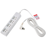 ＬＥＤ個別スイッチ付電源タップ　４個口　３ｍ　ホワイト　ＷＬＫ－４３（Ｗ）　■お取り寄せ品