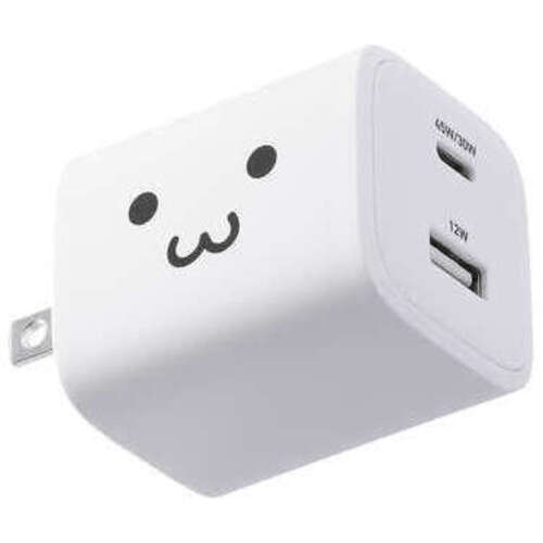 ＡＣ充電器／ＵＳＢ　ＰＤ／４５Ｗ／Ｃ&times;１／Ａ&times;１／しろちゃん　ＭＰＡ－ＡＣ１１０４５ＷＦ　■お取り寄せ品