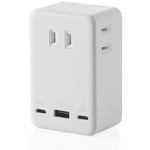 電源タップ　コンセント×３　Ｃ×２　Ａ×１　白